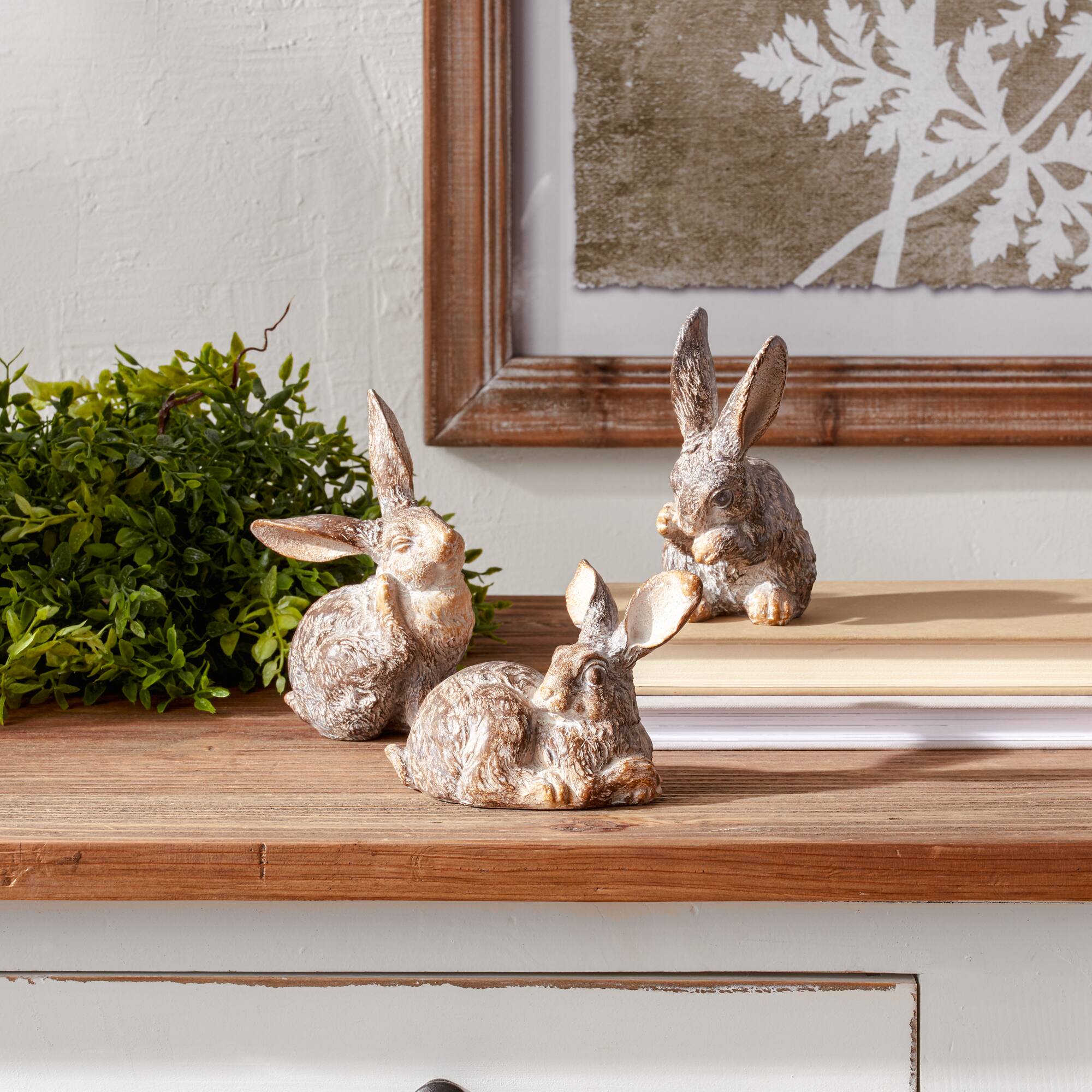 Garden Rabbit Figurine Set